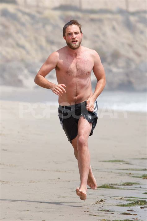 Robert Pattinson Went Running Shirtless On The Beach Robert