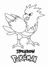 Spearow sketch template