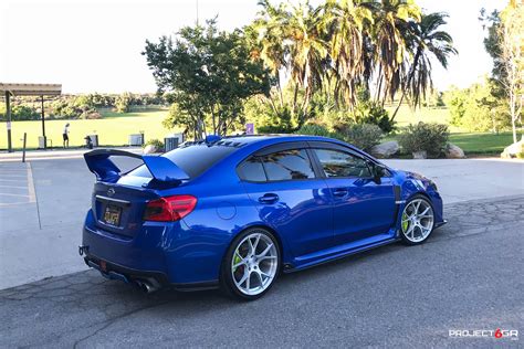 subaru wrx sti equipped  brushed silver full forged project gr