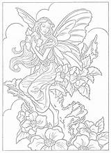 Coloring Pages Fairy Dover Publications Color Fairies Printable Paint Book Adult Books Doverpublications Adults Drawings sketch template
