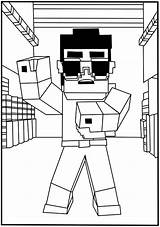 Coloring Minecraft Pages Printable Kids Gangnam Found Style sketch template