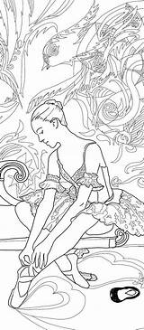 Ballerina Danza Patrones Colorear sketch template