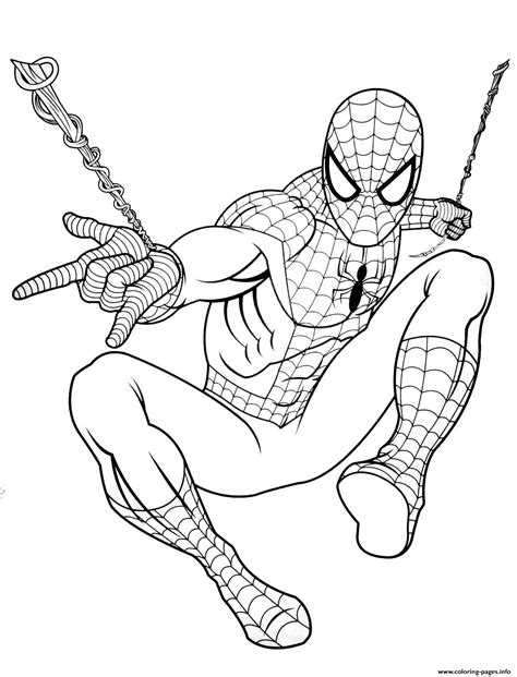 spider man   home jump coloring page printable