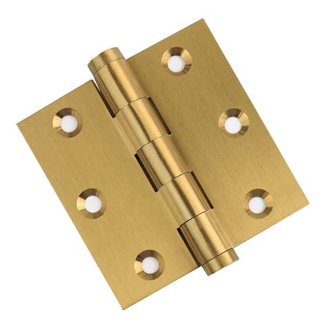 door hinge    solid brass satin brass  homebuilders hardware