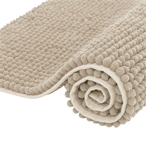 subrtex washable bath rugs  slip absorbent bathroom mats extra soft chenille plush doormat