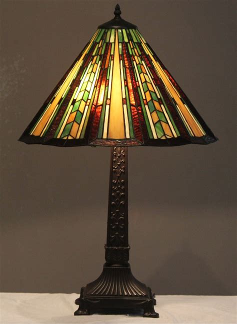 Tiffany Style Stained Glass Mission Lamp Prairie W 18 Shade