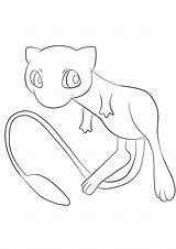 Mew Pokemon Coloring Pages Generation Kids Type Ii Psychic sketch template