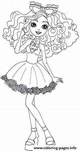 Ever After High Coloring Pages Hatter Madeline Printable sketch template