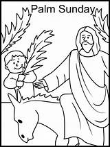 Sunday Palm Coloring Pages Easter School Catholic Printable sketch template