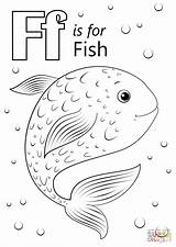 Letter Fish Coloring Pages Printable Preschool Alphabet Worksheets Letters Kids Sheets Cartoon Truck Crafts Supercoloring Learning Activities Miscellaneous Drawing Kindergarten sketch template