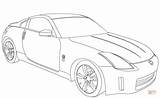 Nissan Coloring 350z Line Pages Printable Drawing Supercoloring Wallpaper sketch template
