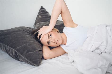 Premium Photo Depressed Woman Tormented By Restless Sleep She Is