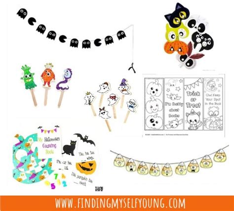printable halloween crafts colouring pages activities