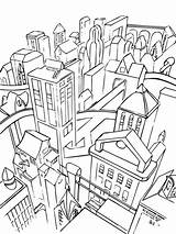Coloring City Pages Cityscape Skyline Printable Kids Getcolorings Popular Books sketch template
