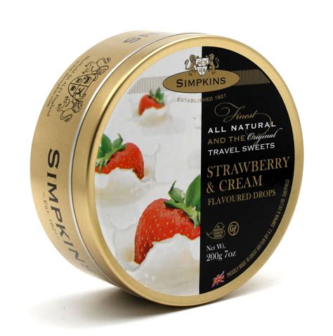 simpkins strawberry cream travel sweets traditional sweets