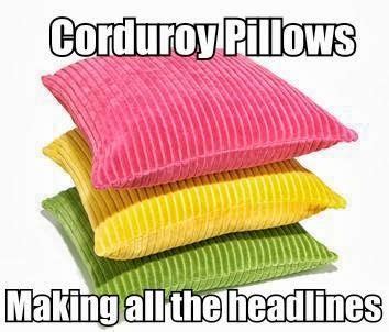 corduroy pillows making headlines meme joke picture funny puns