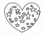 Coloring Heart Starry Coloringcrew Pages sketch template