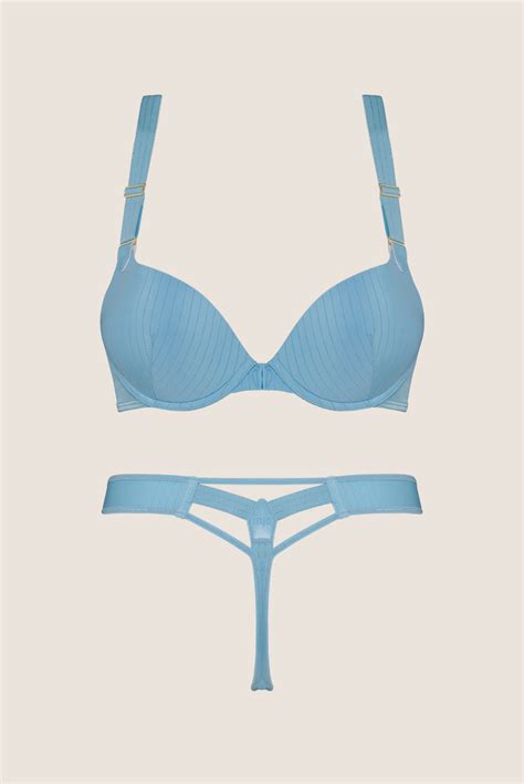 Gloria Airy Blue And Gold Lingerie Set Marlies Dekkers Valentine T