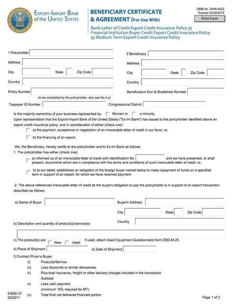beneficiary form template word