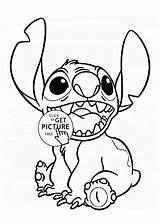 Stitch Coloring Pages Printable Kids Disney Lilo 4kids Happy sketch template