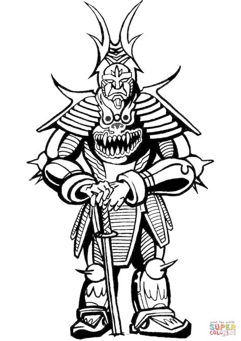 chinese samurai coloring page coloring pages