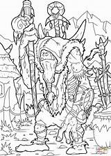 Warcraft Orc Shaman sketch template