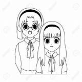 Anime School Uniform Drawing Getdrawings Uniforms sketch template