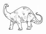 Herbivore Diplodocus Stylized sketch template