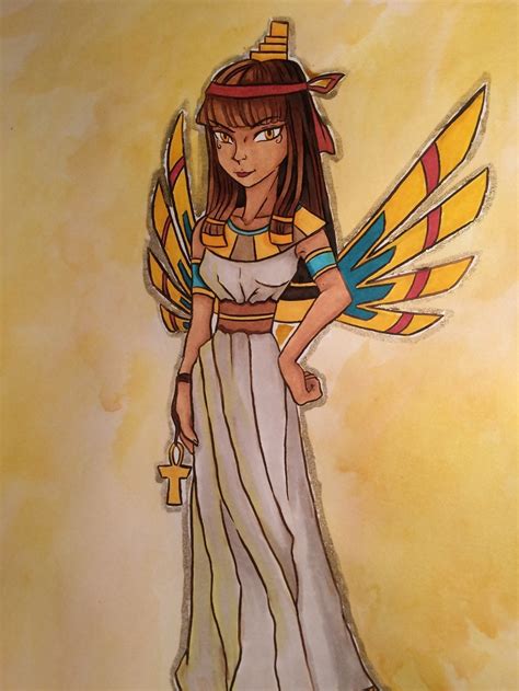 inktober day 2 isis the egyptian goddess by lizardcomix on deviantart