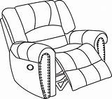 Recliner Drawing Clipartmag Sofa sketch template