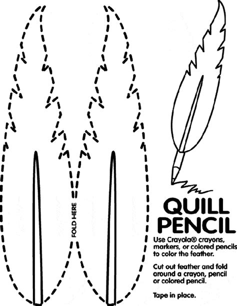 printable pencil quill