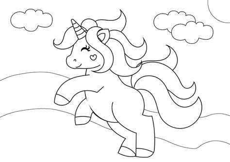 colouring pages  unicorns cute unicorn printable colouring pages