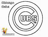 Coloring Pages Baseball Cubs Chicago Logo Mlb Team Kids Stencil Major League Mascot Sports Printable Print Boys Book Drawing Red sketch template