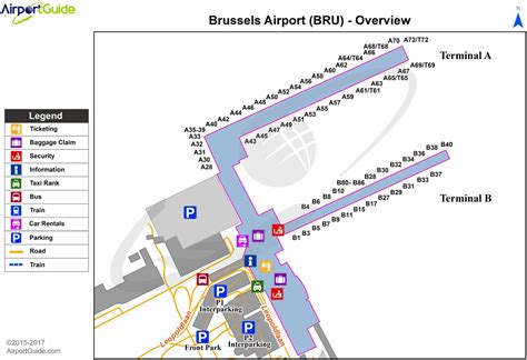 kaart van de luchthaven van brussel luchthaventerminals en luchthavenpoorten van brussel