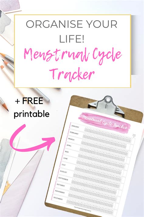 menstrual cycle tracker  printable home menstrual cycle tracker