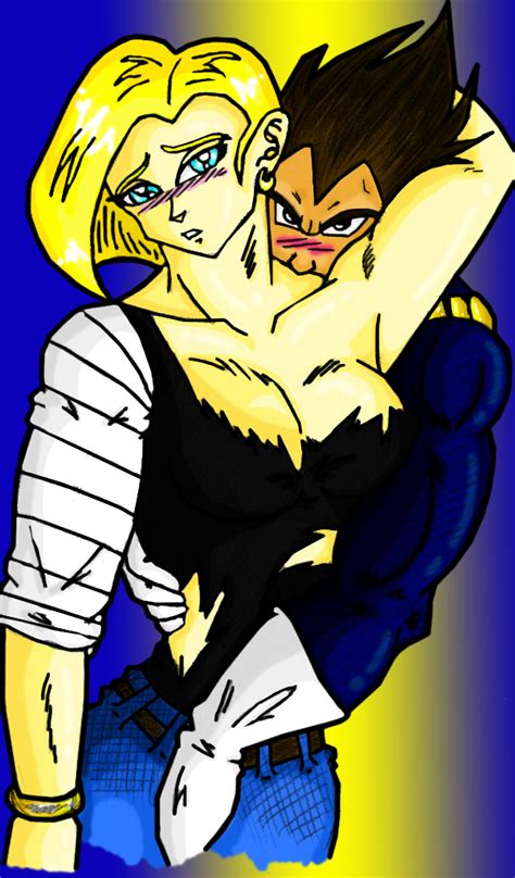 Android 18 And Vegeta Colored By Nei Ning On Deviantart