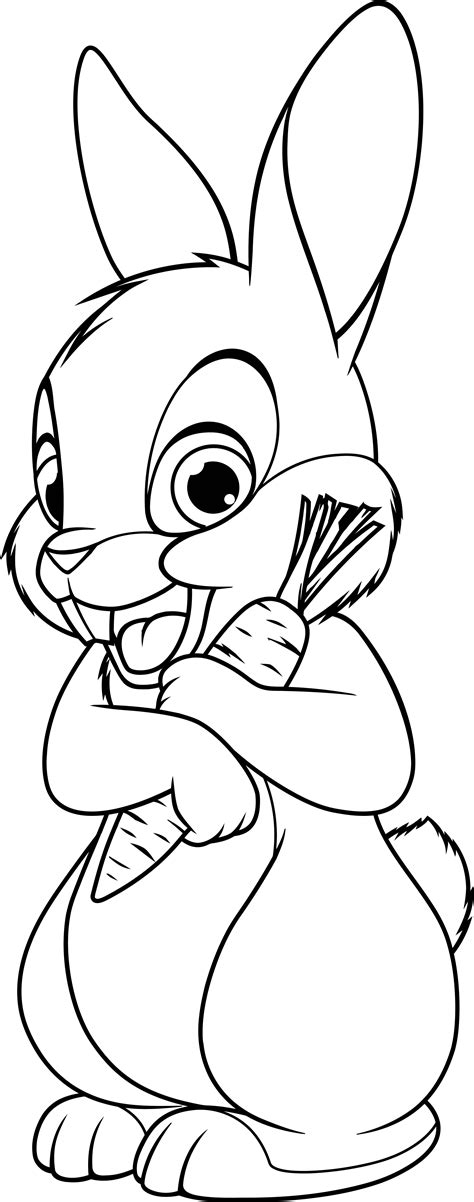 cute bunny cartoon coloring page wecoloringpagecom draw