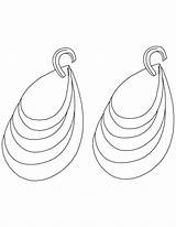 Coloring Earring Pages Diamond Earrings Printable Books Categories Similar sketch template