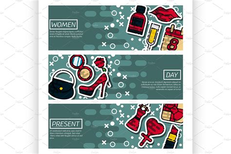 banners  womens day pre designed illustrator graphics creative
