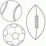 Coloring Ball Sports Soccer Football Pages Jersey Printable Baseball Sport Blank Kids Clipart Para Drawing Equipment Sheets Preschool Printables Templates sketch template