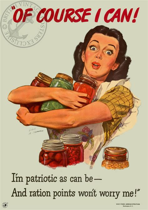 vintage poster   motivational war advert food rationing art