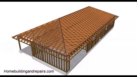 hip roof design  building basics conventional framing youtube