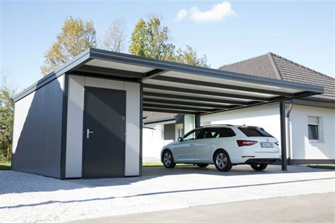 carport metall bausatz zum fairen preis doppelcarport mit abstellraum