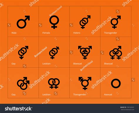 Male Female Sex Symbol Icons On Stock Vector 190163591