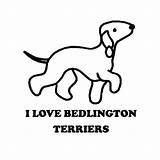 Terrier Bedlington 5cm Decals sketch template