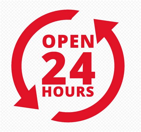 open  hours red logo icon sign hd png citypng