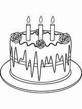 Coloring Pages Cake Birthday Recommended sketch template