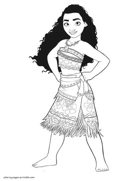 coloring page moana coloring pages printablecom