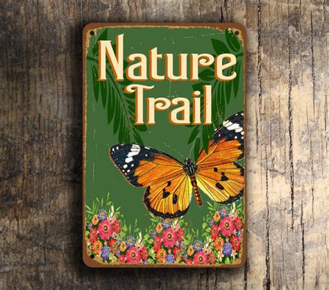 nature trail signs nature trail classic metal signs