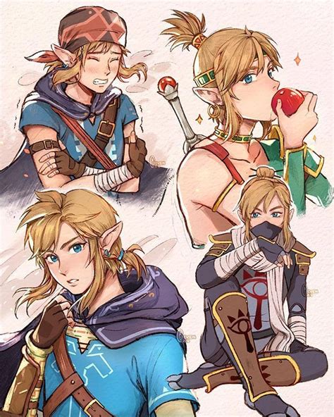 A Page Of Links But In Different Botw Outfits I Wanted To